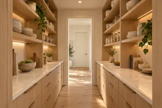 Fulton House — Walk-through pantry · storage along the service route