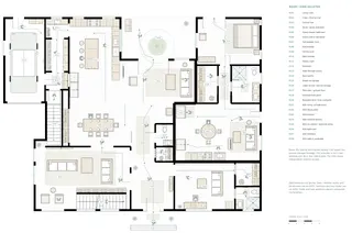 Fulton House — Ground floor · furniture, daily use and circulation