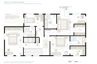 Fulton House — Upper floor · furniture and circulation