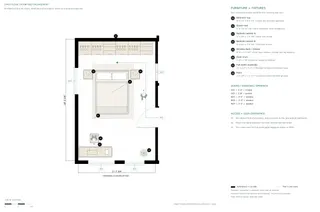 Fulton House — Bedroom 4 · furniture and circulation