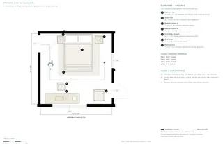Fulton House — Bedroom 3 · furniture and private-room connections