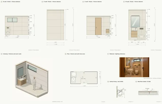 Madinah Family Villa · Rear staff washroom · complete wall set