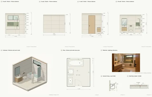 Madinah Family Villa · Boys bathroom · complete wall set