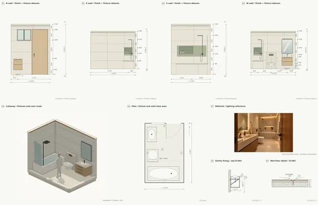 Madinah Family Villa · Guest bathroom · complete wall set