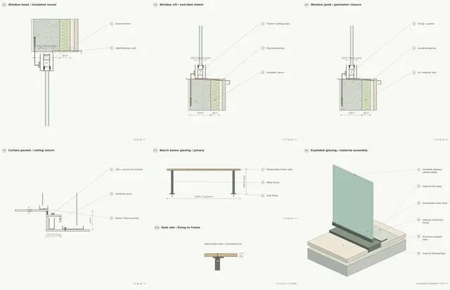 Madinah Family Villa · Windows · head, sill, jamb and reveals