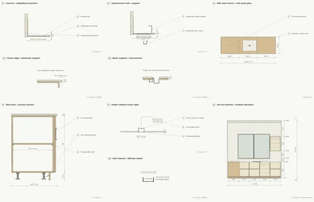 Madinah Family Villa · Kitchen 03 · counter, sink and services