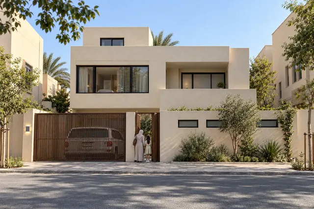 Madinah Family Villa · Exterior · Front facade, morning