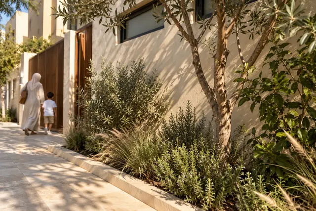 Madinah Family Villa · Exterior · Entrance planting detail