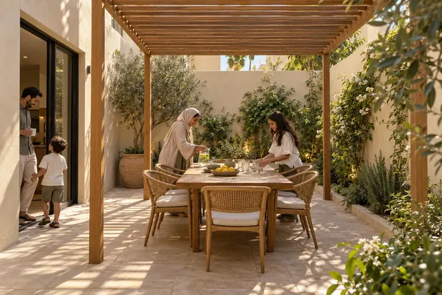Madinah Family Villa · Exterior · Outdoor dining court