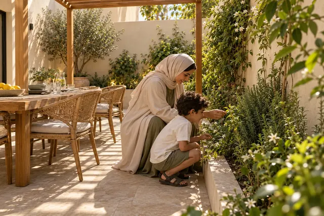 Madinah Family Villa · Exterior · Court planting edge