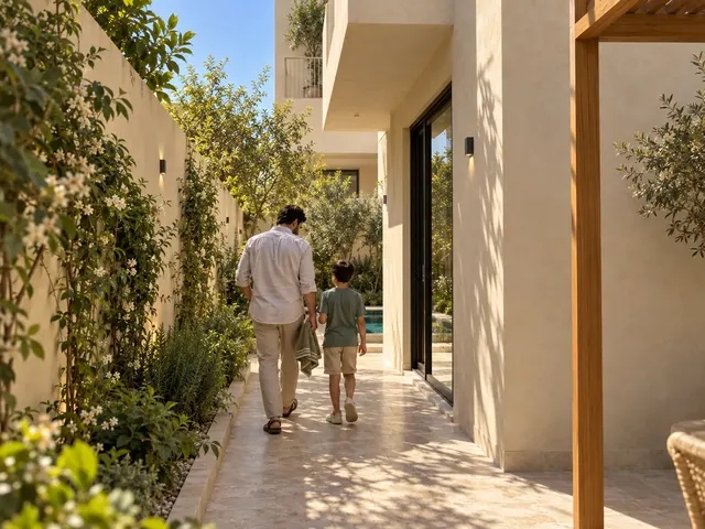 Madinah Family Villa · Exterior · Court to pool passage