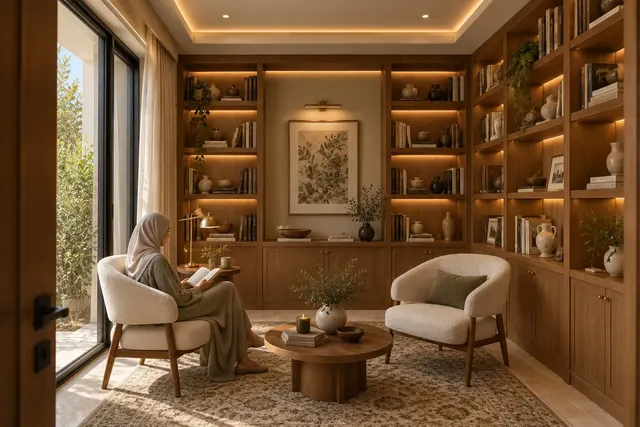 Madinah Family Villa · Interior · Quiet entrance library