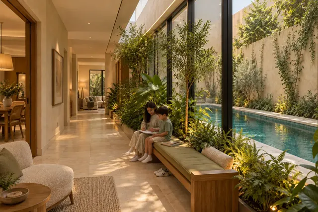 Madinah Family Villa · Interior · Indoor garden bench experience