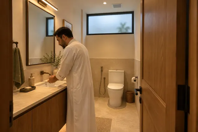 Madinah Family Villa · Interior · Library washroom
