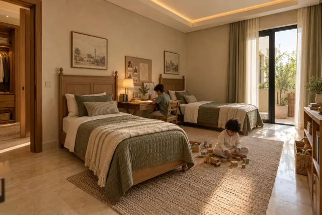 Madinah Family Villa · Interior · Shared children’s bedroom
