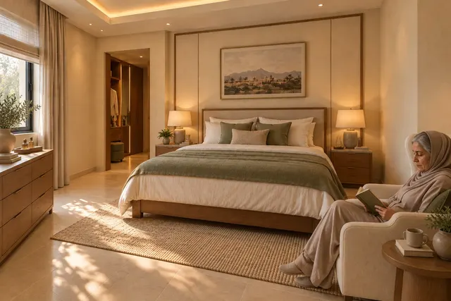 Madinah Family Villa · Interior · Grandparents and guest bedroom