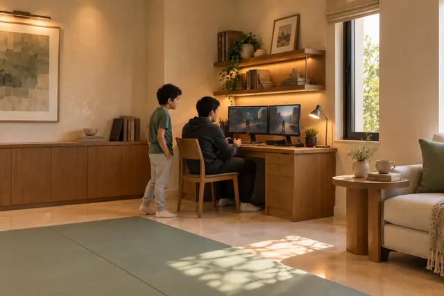 Madinah Family Villa · Interior · Gaming and study corner