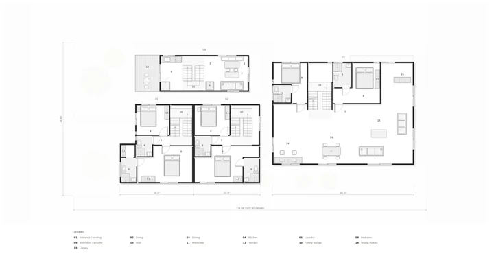 Oliver Court — First floor furnished plan · dimensions and room legend