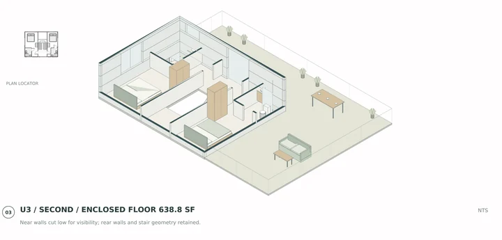 Oliver Court — Garden home · upper suites and outdoor terrace