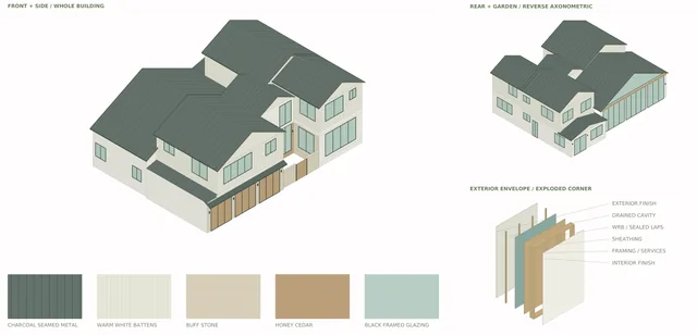 Roxbury Residence — Whole Building / Coordinated Axonometrics