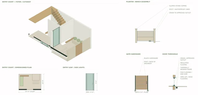 Roxbury Residence — Entry Court + Foyer / Arrival Details