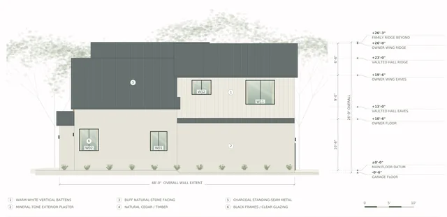 Roxbury Residence — Garage-side elevation · northeast