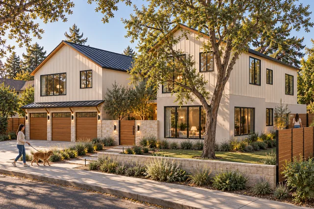 Roxbury Residence — Exterior · Front right approach
