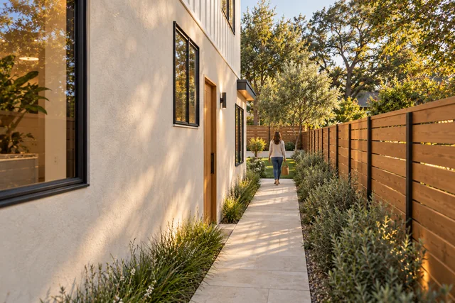 Roxbury Residence — Exterior · East side access