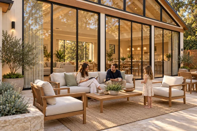 Roxbury Residence — Exterior · Terrace lounge