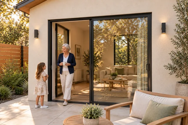 Roxbury Residence — Exterior · In law garden door