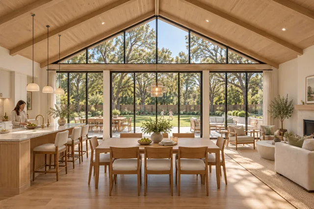Roxbury Residence — Interior · Common hall to garden