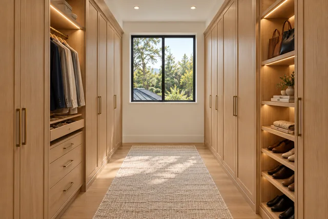 Roxbury Residence — Interior · Owner wardrobe room