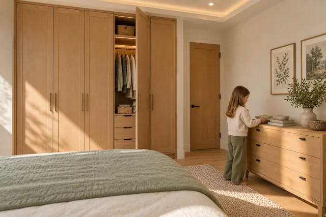 Roxbury Residence — Interior · Bedroom A wardrobe