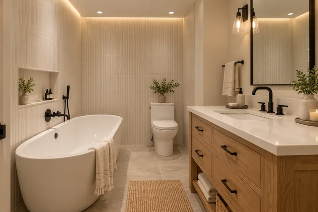 Roxbury Residence — Interior · Family hall bath