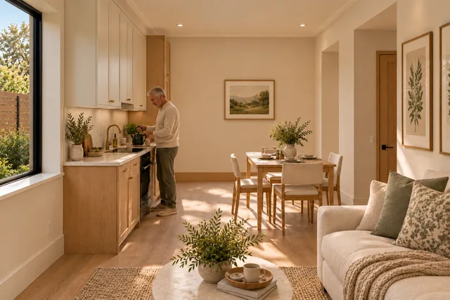 Roxbury Residence — Interior · In law kitchenette and dining