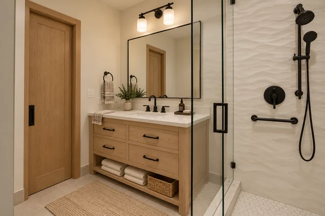 Roxbury Residence — Interior · In law bathroom vanity
