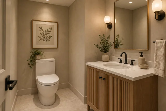 Roxbury Residence — Interior · Powder room