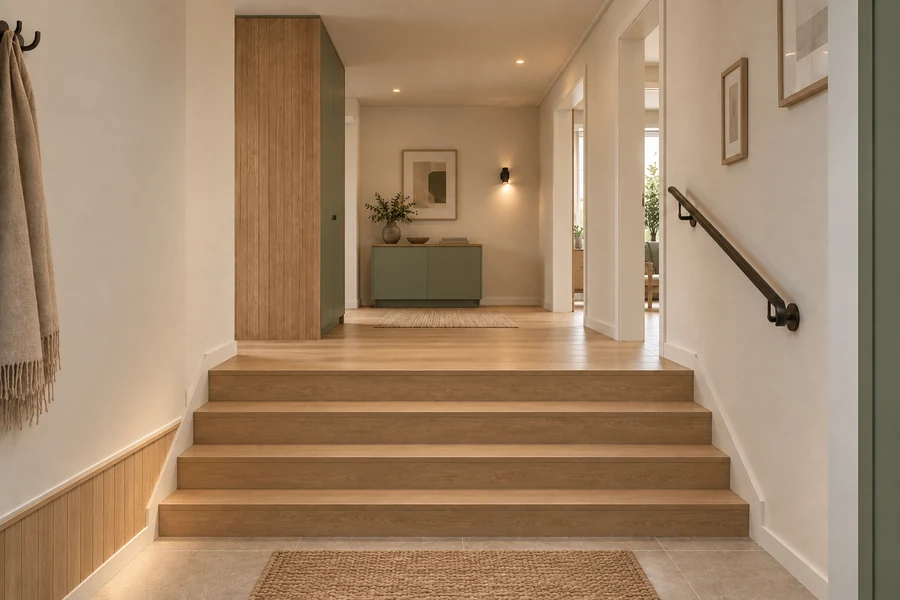 Trondheim Residence — Entrance · coat storage and the short transition into the house